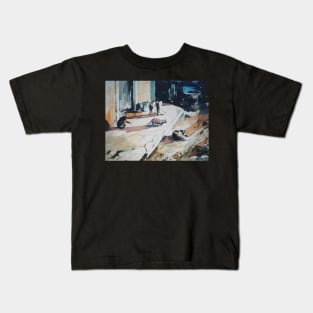 Cats on The Back Step Kids T-Shirt